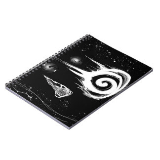 Caderno Espiral Impressão Trabalho de arte espiral negativa SJ