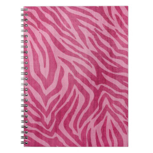 Caderno Espiral Impressão Zebra Rosa