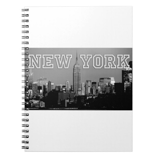 Caderno Espiral Impressionante! Empire State Building Nova Iorque (Frente)