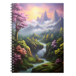 Caderno Espiral Impressionante Paisagem Natureza Paisagista Montan