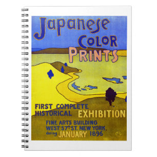 Caderno Espiral Impressões de cor japoneses