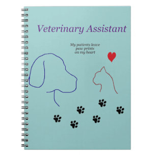 Caderno Espiral Impressões veterinários da Assistente-Pata em me