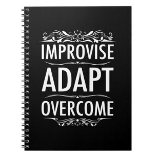 Caderno Espiral Improvise Adapt Overcome