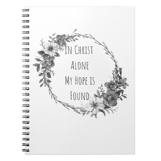 Caderno Espiral In Christ Alone Notebook (Frente)