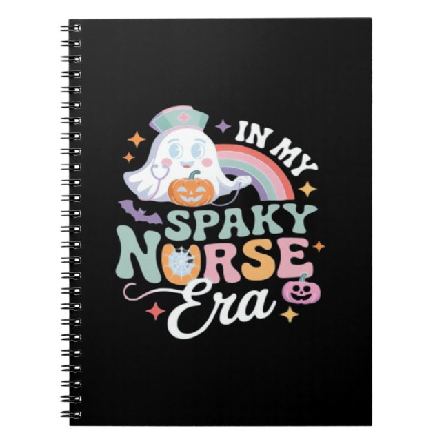 Caderno Espiral In My Spooky Nurse Era Halloween Trick Or Treat Es (Frente)