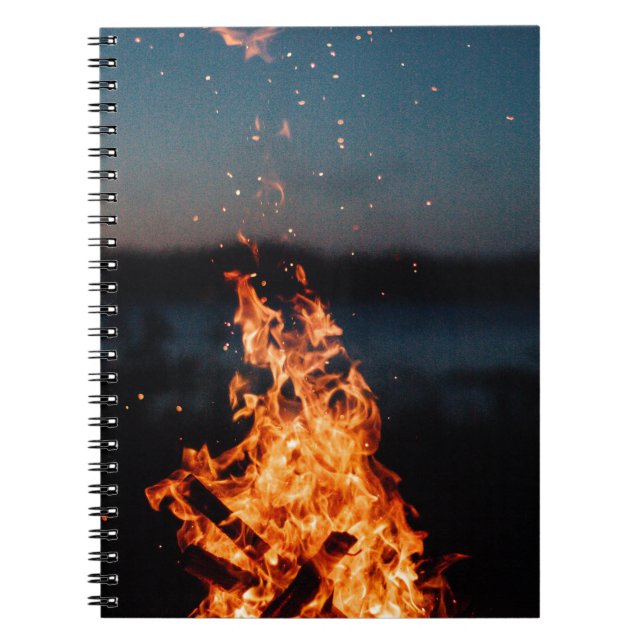 Caderno Espiral incêndio noturno (Frente)