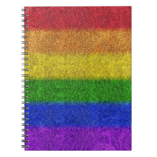 Caderno Espiral Inclinação do brilho do arco-íris de Falln