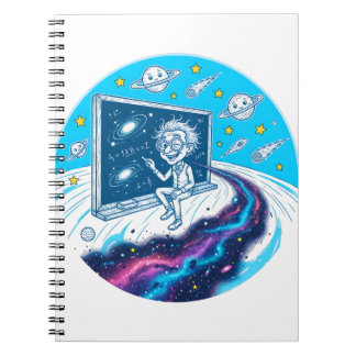 Caderno Espiral Inclusão Professor Design Cósmico