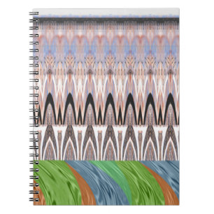 Caderno Espiral Incrível Impressão de padrões de Abstrato