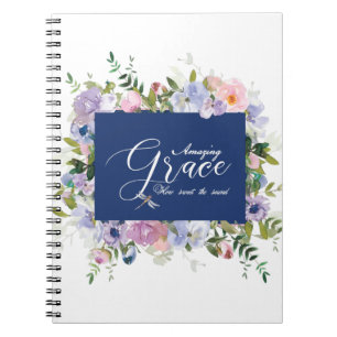 Caderno Espiral Incrível notebook floral com graça