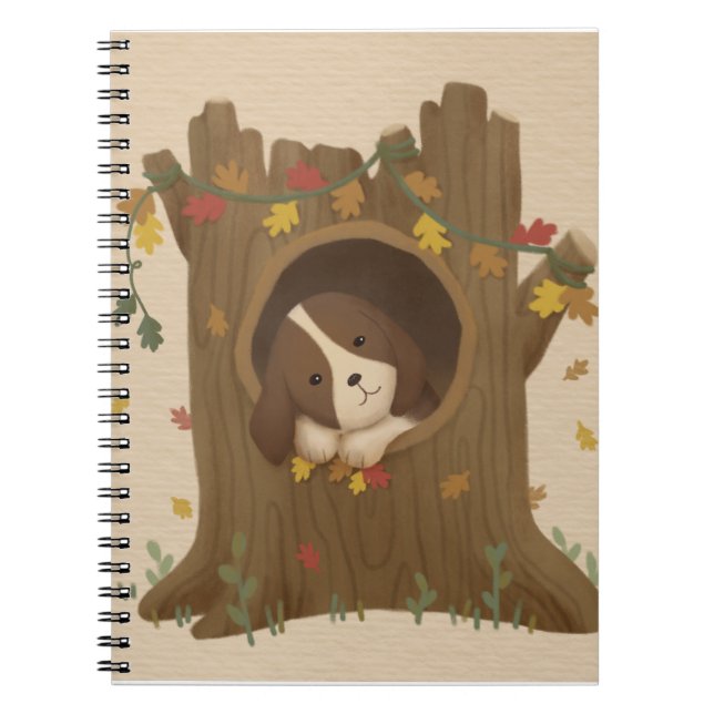 Caderno Espiral Incrível outono: Beagle (Frente)
