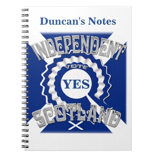 Caderno Espiral Independência escocesa (Frente)
