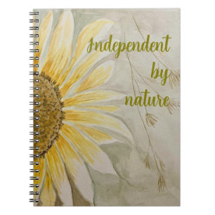 Caderno Espiral Independente do girassol do diário da natureza