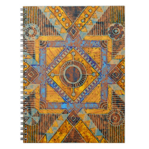 Caderno Espiral Indiano Floral Paisley: Medalhão Étnico.