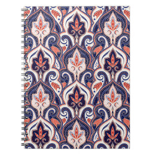 Caderno Espiral Indiano Paisley: Medalhão Floral Sem Selo.