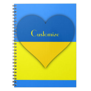 Caderno Espiral Indicador da Ucrânia Blue Yellow Thunder_Cove