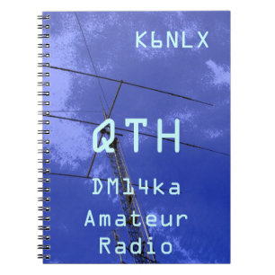 Caderno Espiral Indicador de chamada rádio amador QTH e Localizado