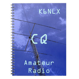 Caderno Espiral Indicativo de chamada rádio amador CQ