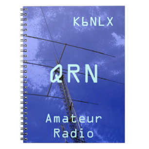 Caderno Espiral Indicativo de chamada rádio amador QRN