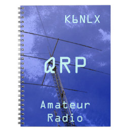 Caderno Espiral Indicativo de chamada rádio amador QRP