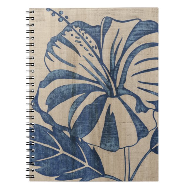Caderno Espiral Indigo Hibiscus (Frente)