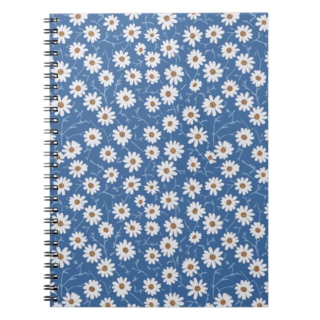 Caderno Espiral Índigo Sonho Margaridas (Frente)