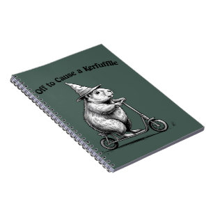Caderno Espiral Indo para Causar uma Confusão Patinete de Toupeira