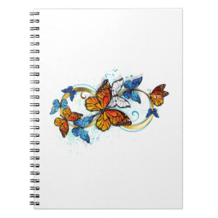 Caderno Espiral Infinidade de Borboletas Monarca
