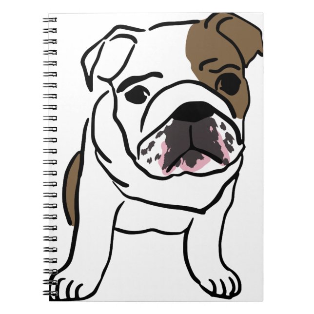 Caderno Espiral Inglês Bulldog Shirts Nope Lazy English Bull (Frente)