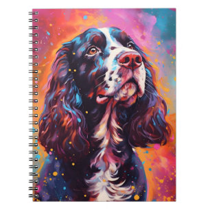 Caderno Espiral Inglês Colorido Springer Spaniel