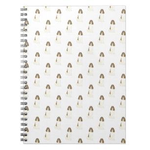 Caderno Espiral Inglês Springer Spaniel (fígado e branco)