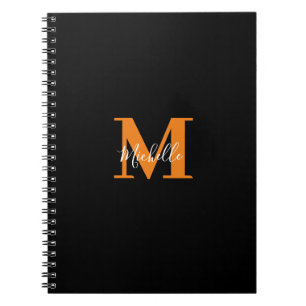 Caderno Espiral Iniciais Personalizados e Monograma de Nome