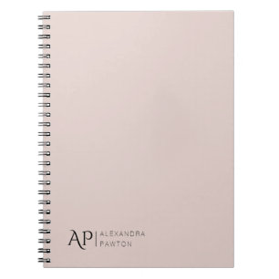 Caderno Espiral Iniciais Personalizados Light Rosa Personal