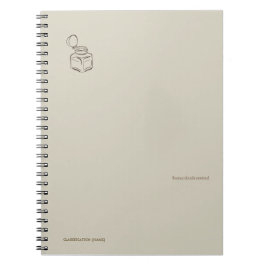 Caderno Espiral Ink pot- Forgotten Archive- Minimalist