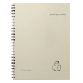 Caderno Espiral Ink Pot- Minimalist Book Lover Photo Notebook