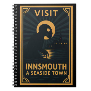 Caderno Espiral Innsmouth by Moonlight - An Art Deco Journey in