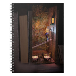 Caderno Espiral Inserção na prateleira do livro - escadas para cas