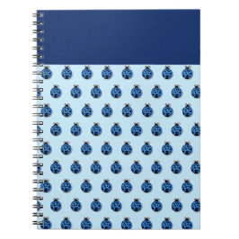 Caderno Espiral Inseto Azul Ladybird