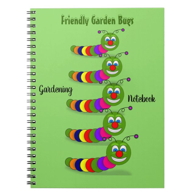 Caderno Espiral Inseto de jardim amistoso Gardinagem ecológica (Frente)