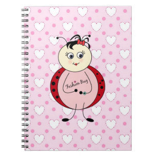 Caderno Espiral Inseto Ladybug Fashionista
