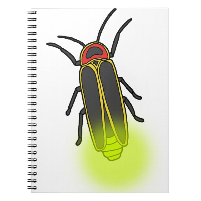 Caderno Espiral inseto relâmpago aceso (Frente)