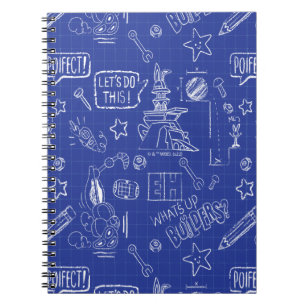 Caderno Espiral INSETOS BUNNY BUILDERS™ Padrão do Sketch Blueprin