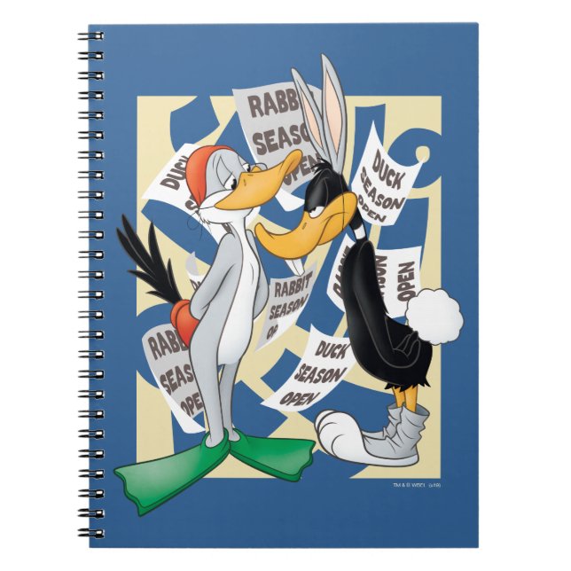 Caderno Espiral INSETOS BUNNY™ E DAFFY DUCK™ prontos para a estaçã (Frente)