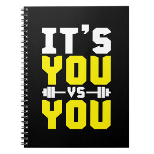 Caderno Espiral Inspiração de Workout - É você contra você - Gym
