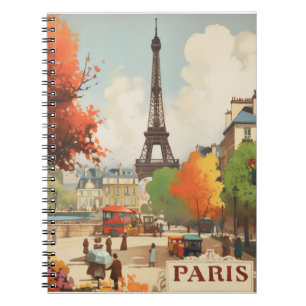 Caderno Espiral Inspiração para escrita no outono parisiense
