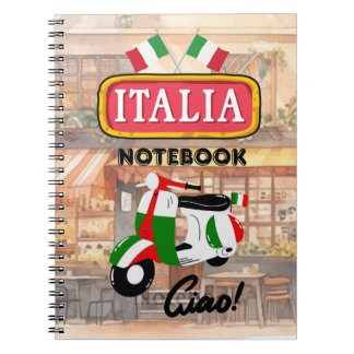 Caderno Espiral Inspirado na Vespa italiana