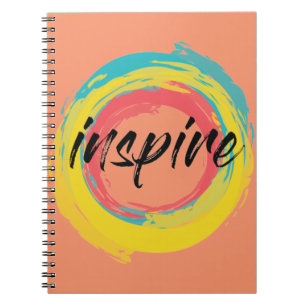 Caderno Espiral Inspirador design legal colorido, divertido, moder