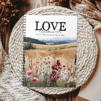 Caderno Espiral Inspirational Bible Verse 1 Corinthians 16:14