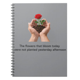 Caderno Espiral Inspirational Rose in Caring Hands