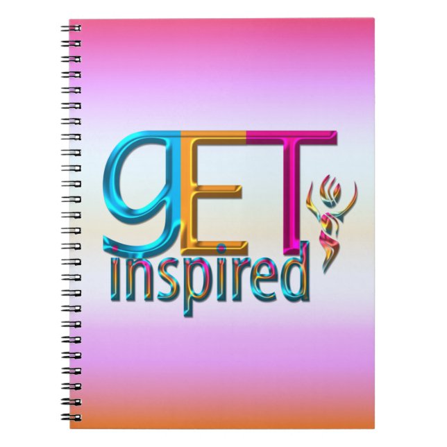 Caderno Espiral Inspire-se ~ Neon (Frente)